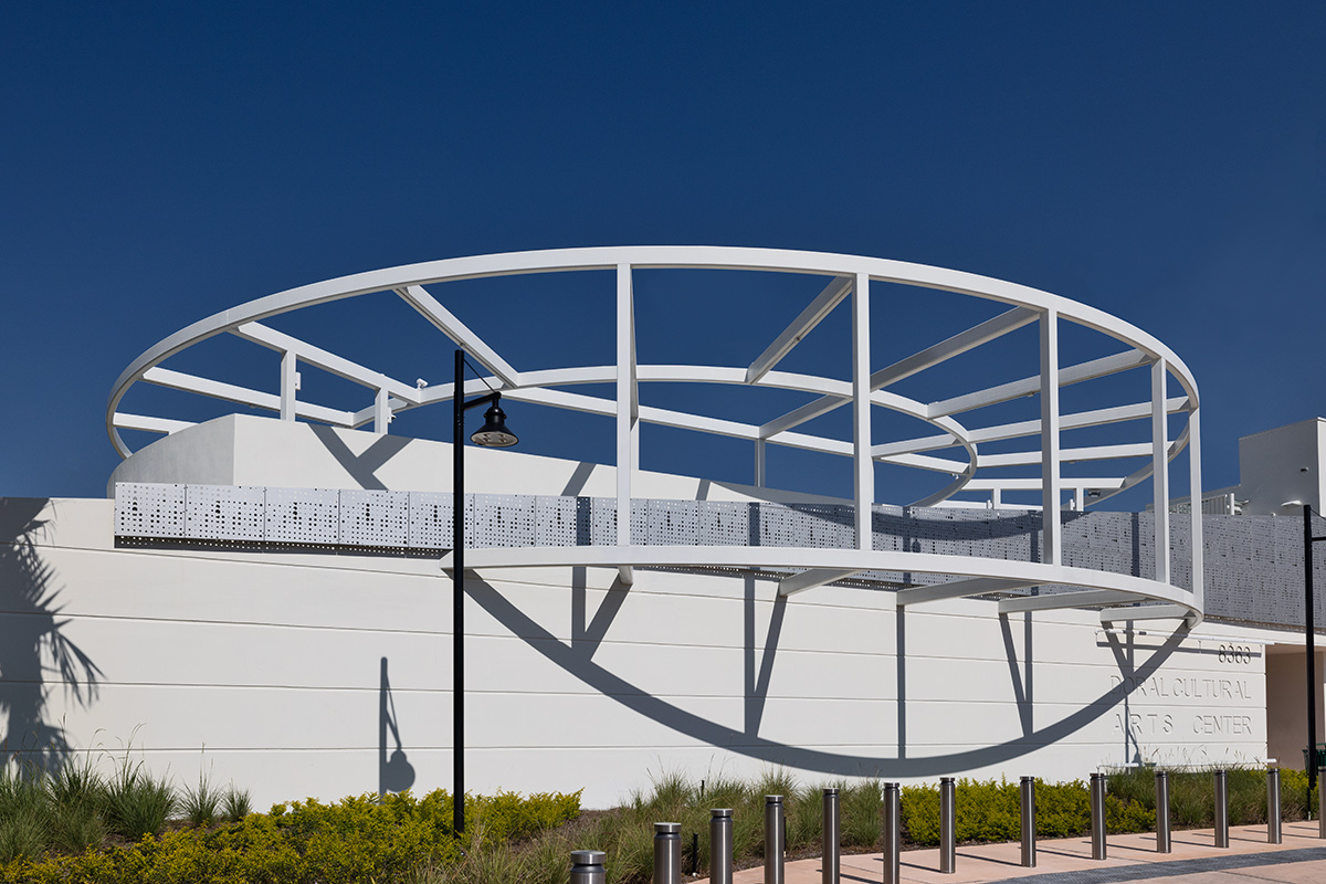 Architectural view of the Doral Cultural Center  Miami, FL